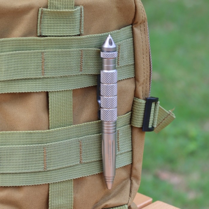 Ручка шариковая подарочная поворотная, корпус металлический чёрный, тактическая