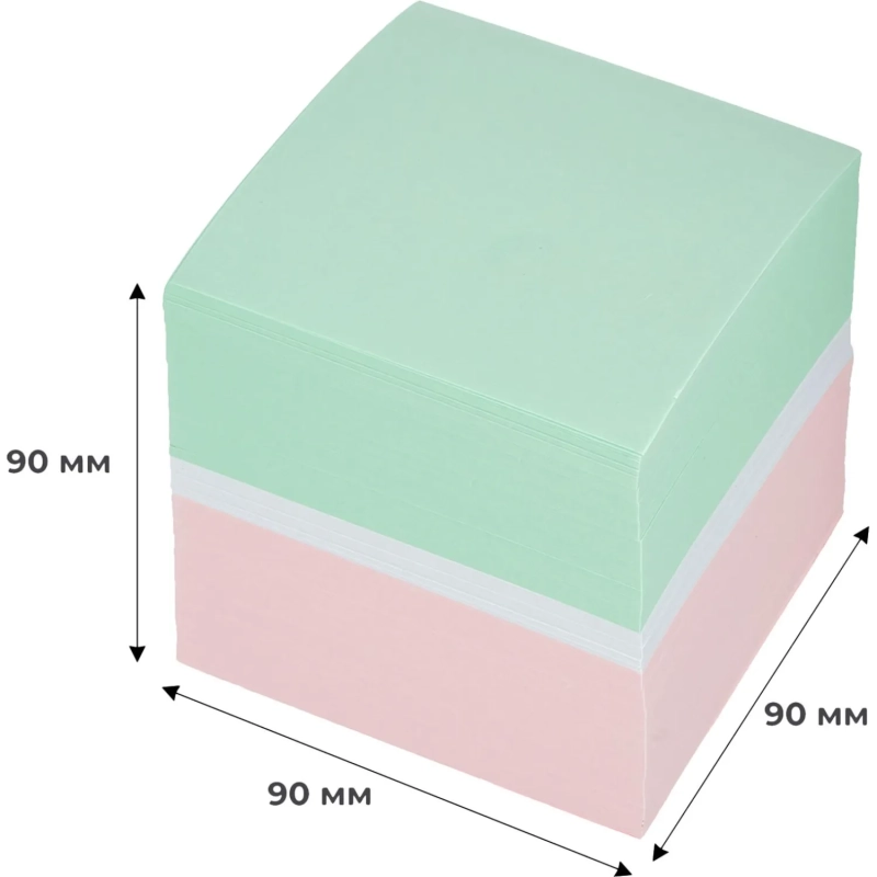 Блок для записей ATTACHE запасной 9х9х9 цветной блок 80г