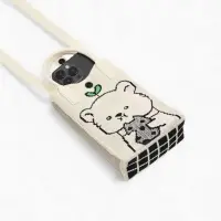 Сумка подр Мишка, 12*4*17, отд на кнопке, дл ремень, белый Сумка подр Мишка, 12*4*17, отд на кнопке, дл ремень, белый