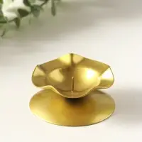 Подсвечник "Кувшинка Н" металл 7,3х3,5 см, золото