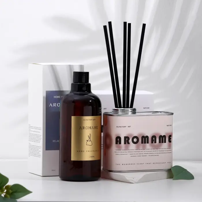 Набор диффузор ароматический Aromame, голубые колокольчики, 500 мл, прямоугольная банка