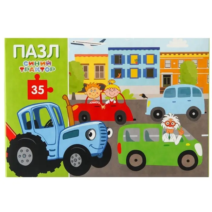 Пазл &laquo;В городе&raquo;, 35 элементов, Синий трактор