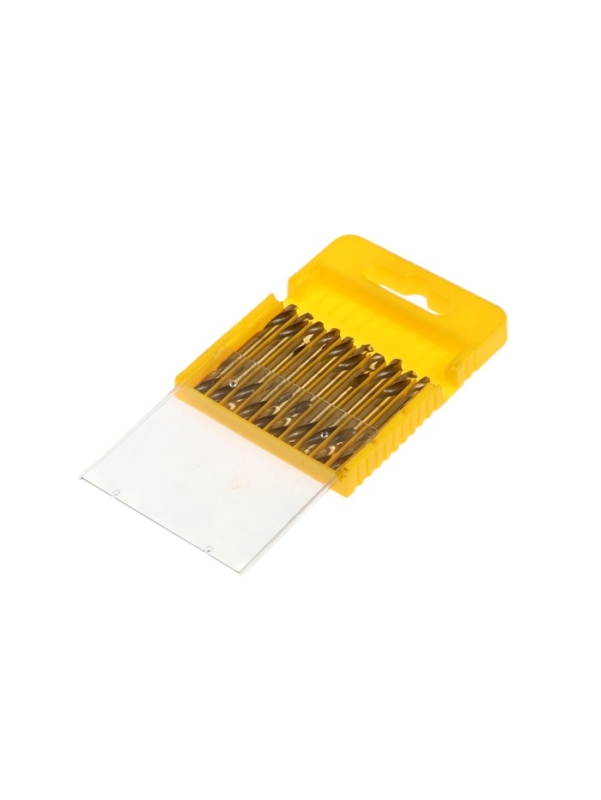 Набор двусторонних сверл по металлу ТУНДРА, HSS-Tin, 5 х 50 мм, 10 шт. Набор двусторонних сверл по металлу ТУНДРА, HSS-Tin, 5 х 50 мм, 10 шт.