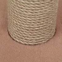 Когтеточка-столбик, 35&times;35&times;64 см, &Oslash;10, с площадкой, КД-37, джут, цвет МИКС
