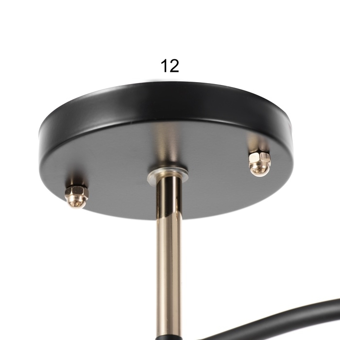 Люстра Люстра "Ассела" 3хЕ27 40Вт черно-золотой 52х20х27 см