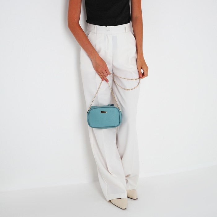 Сумка кросс-боди на молнии, цвет голубой Сумка кросс-боди на молнии, цвет голубой