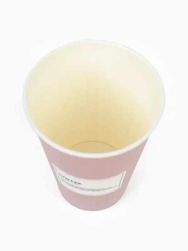 Стакан одноразовый бумажный для кофе "Кофе- это счастье", бежевый 400 мл