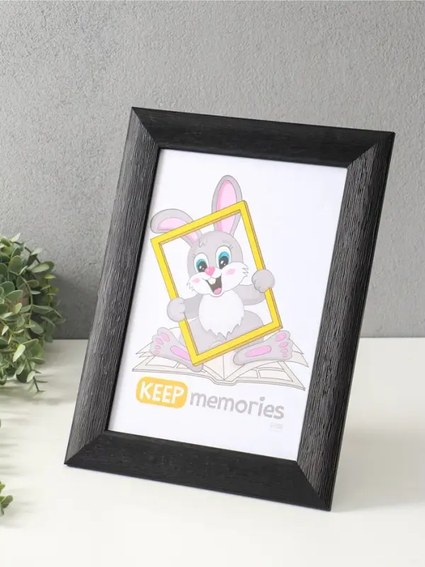 Фоторамка для фото 21&times;30 см Keep memories Luxe Elegance, с ножкой, пластик, чёрный, (пластиковый экран)