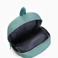 Рюкзак школьный на молнии, с карманами, с принтом, размер 30&times;13&times;44 см, зелёный