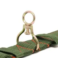 Ошейник, 65&times;4 см, ОШ 54-60 см, четырёхслойный с вертлюгом, полиэстер, зелёный