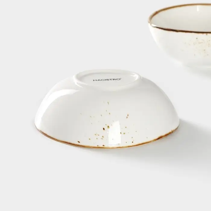 Салатники Magistro «Церера», набор 2 шт., 15.3×13×5.5 см, фарфор, белые Салатники Magistro «Церера», набор 2 шт., 15.3×13×5.5 см, фарфор, белые