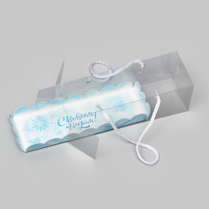 Кондитерская упаковка под рулет  Кондитерская упаковка под рулет "С Новым годом!", 22,5 х 7,8 х 7,8 см