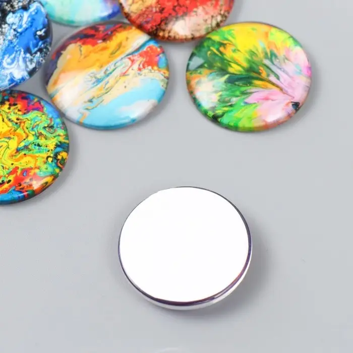 Декор (кабошон) для творчества стекло Декор (кабошон) для творчества стекло "Природные краски" МИКС d=3 см