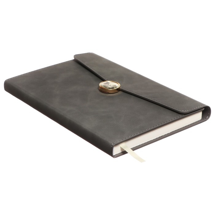 Органайзер на кольцах А6+, 80 листов, кожзам, c клапаном, линия, с ручкой, в подарочной коробке, серый Органайзер на кольцах А6+, 80 листов, кожзам, c клапаном, линия, с ручкой, в подарочной коробке, серый