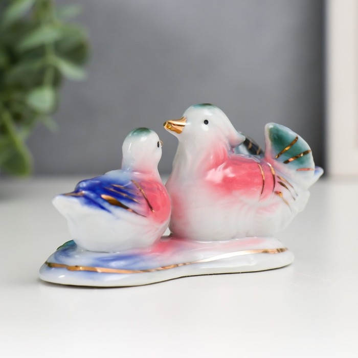 Сувенир керамика Сувенир керамика "Уточки-мандаринки в пруду" 4,5х3,5х9,5 см