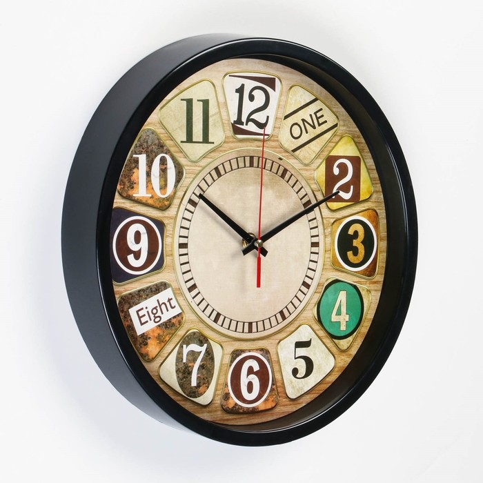 Часы настенные, серия: Интерьер, дискретный ход, d-30 см, АА Часы настенные, серия: Интерьер, дискретный ход, d-30 см, АА