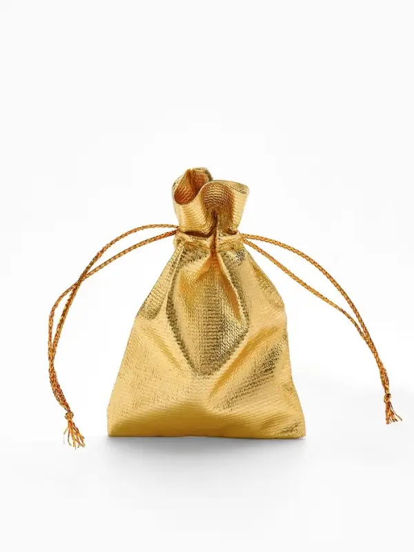 Набор мешочков подарочных 100 шт. &laquo;Лакшери&raquo; 6.5&times;5 см (+ - 1 см), цвет золотой (1145887)