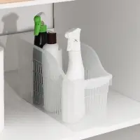 Контейнер для хранения на колёсиках, 6 л, 35.5&times;13&times;20 см, с ручкой, пластик, прозрачный