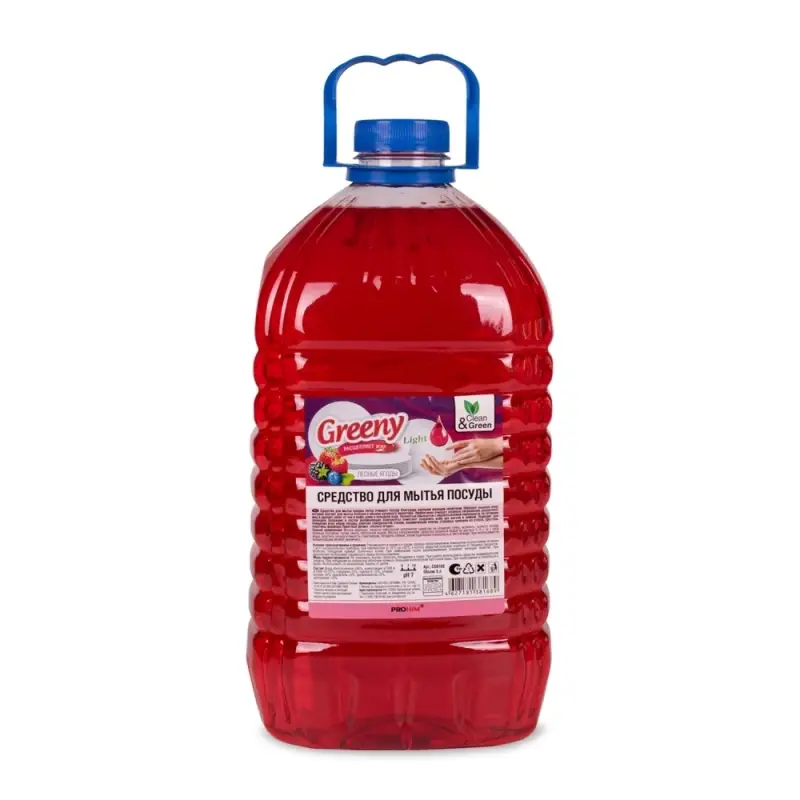 Средство для мытья посуды "Greeny" Light "Лесные ягоды" 5 л. Clean&Green CG8168