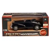 Машинка металлическая &laquo;Ретро&raquo;, 1:32, инерционная, открываются двери, цвет красный