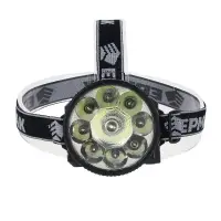 Фонарь налобный тм ЕРМАК, аккумуляторный, 8 ярк.+ 0,5 Вт LED, вилка 220В, 8,8x7,4х8,5см