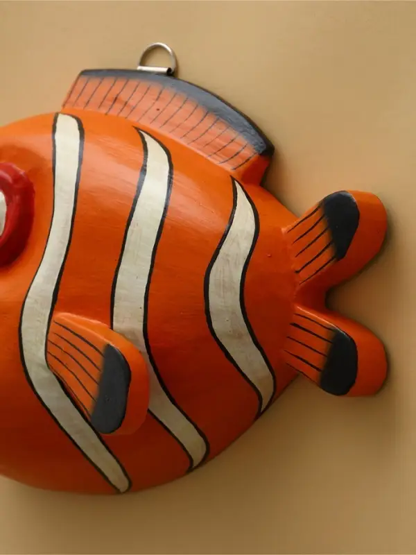 Панно «Рыба-клоун», 20×16×6 см, дерево, оранжевое Панно «Рыба-клоун», 20×16×6 см, дерево, оранжевое