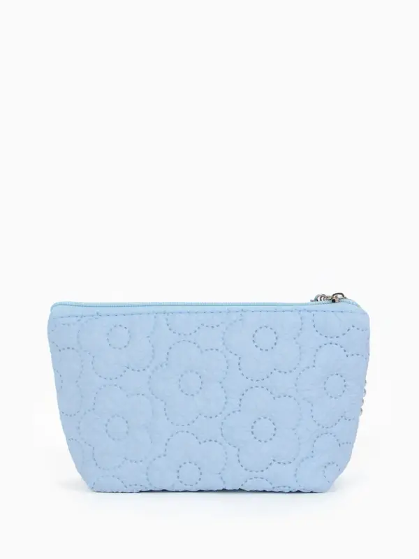 Косметичка дор Цветок 22*6*16, отд на молнии, голубой