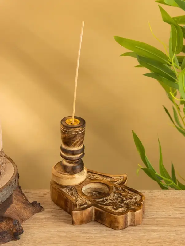 Подставка под благовония  Подставка под благовония "Рука Фатимы" дерево 15 см