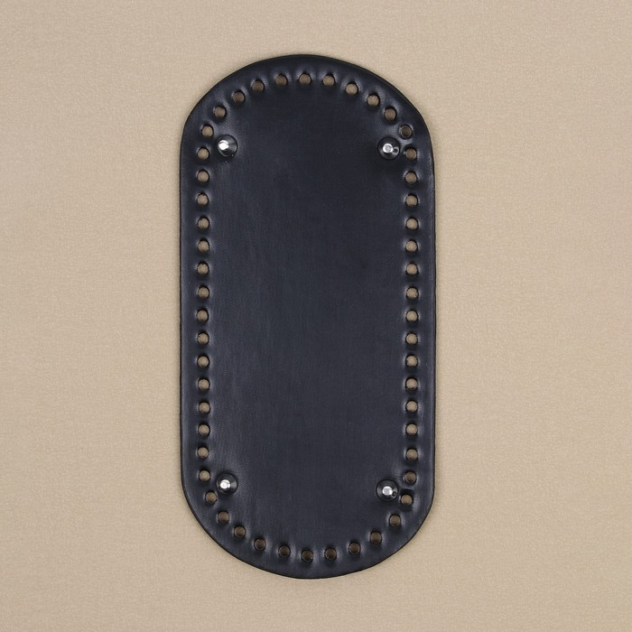 Донце для сумки, с ножками, овальное, 25 × 12 × 0,3 см, цвет чёрный/серебряный Донце для сумки, с ножками, овальное, 25 × 12 × 0,3 см, цвет чёрный/серебряный