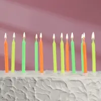 Свечи для торта &laquo;Красочные&raquo;, 6 см, классические, набор 24 шт.