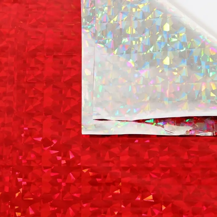 Пленка голографическая, «Калейдоскоп», красная, 70 см × 1 м Пленка голографическая, «Калейдоскоп», красная, 70 см × 1 м