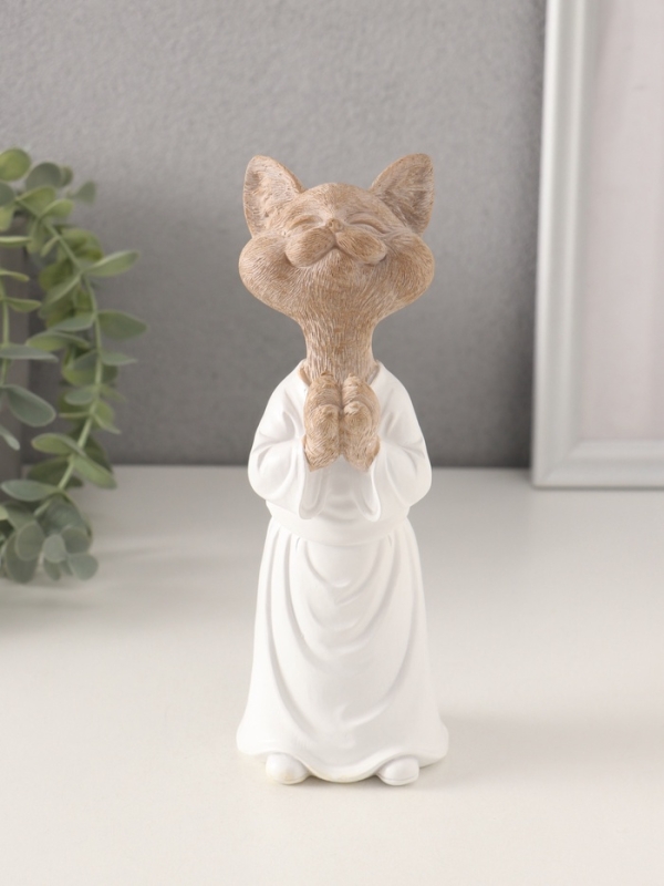 Сувенир полистоун Сувенир полистоун "Кот-мастер карате" 6,5х6,5х18,5 см