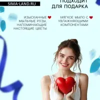 Мыльные розочки, трёхцветные, набор 6 шт., в коробке