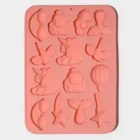 Форма для шоколада Доляна &laquo;Волшебство. Пони&raquo;, силикон, 23&times;16.5&times;2 см, 14 ячеек, розовая