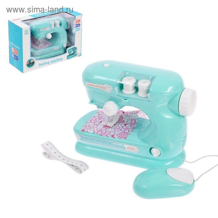 Швейная машина «Мята» с катушками, лапка двигается, световые и звуковые эффекты Швейная машина «Мята» с катушками, лапка двигается, световые и звуковые эффекты