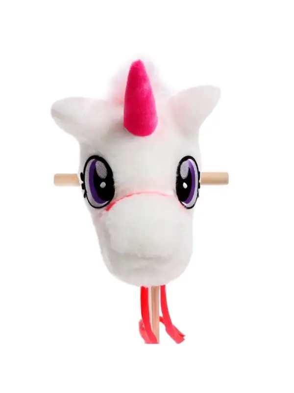 Мягкая игрушка ZABIAKA &laquo;Единорог-скакун&raquo;, на палке, МИКС