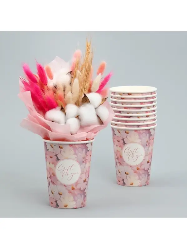 Стакан для цветов &laquo;Цветы&raquo;, 350 мл