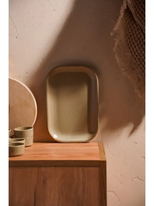 Блюдо фарфоровое SL Home &laquo;Песчаный бриз&raquo;, 24.5&times;16.5 см, бежевый