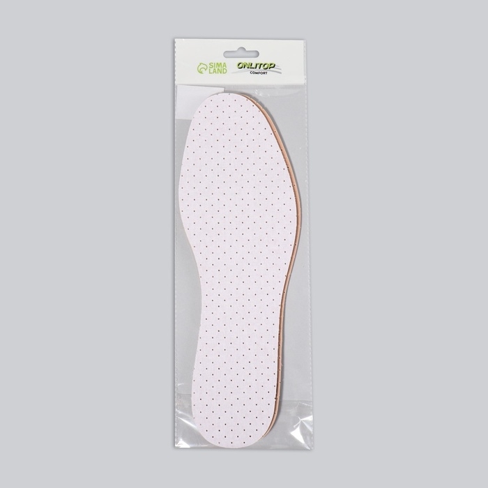 Стельки для обуви, универсальные, дышащие, р-р RU до 47 (р-р Пр-ля до 46), 29,5 см, пара, цвет белый Стельки для обуви, универсальные, дышащие, р-р RU до 47 (р-р Пр-ля до 46), 29,5 см, пара, цвет белый