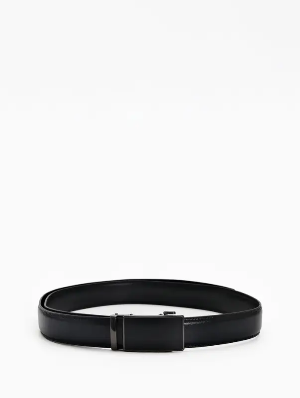 Ремень мужской, ширина 3.7 см, пряжка автомат, чёрный