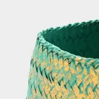 Корзинка плетёная &laquo;Голден мини&raquo;, 19&times;19&times;14 см, голубая