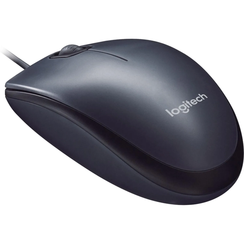 Мышь компьютерная Logitech M90 [910-001795] проводная, черный