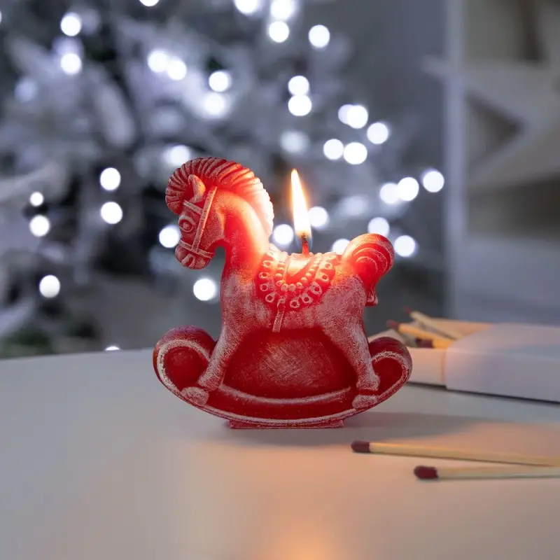 Свеча фигурная «Лошадка-качалка», красная Свеча фигурная «Лошадка-качалка», красная