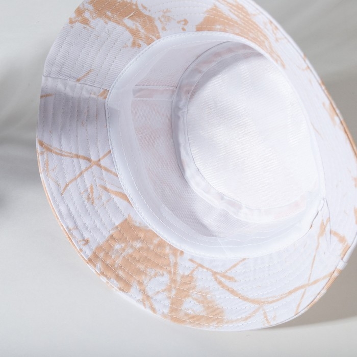 Панама детская MINAKU Панама детская MINAKU "Тай-Дай", цвет белый/бежевый, р-р 54