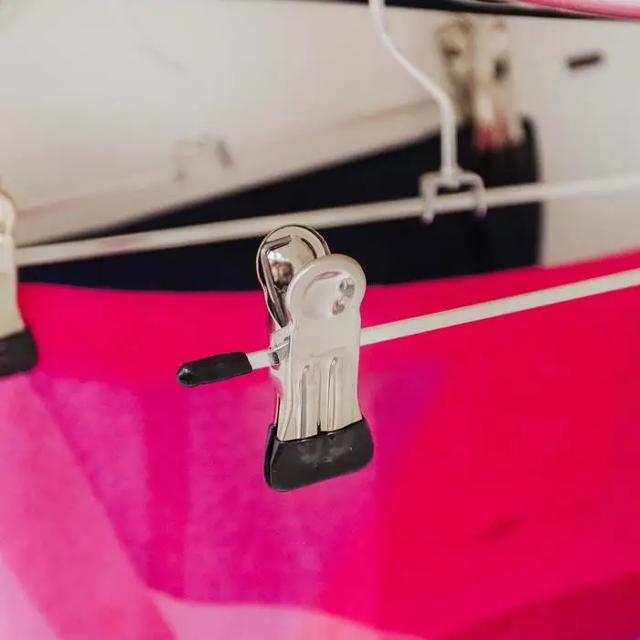 Вешалка для брюк и юбок с зажимами, 30×10 см, серебряная Вешалка для брюк и юбок с зажимами, 30×10 см, серебряная