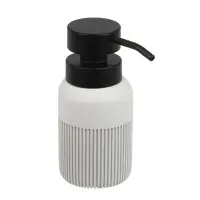 Диспенсер для жидкого мыла тм VETTA Модена, 230мл, полирезин, молочный, 7x7x15см