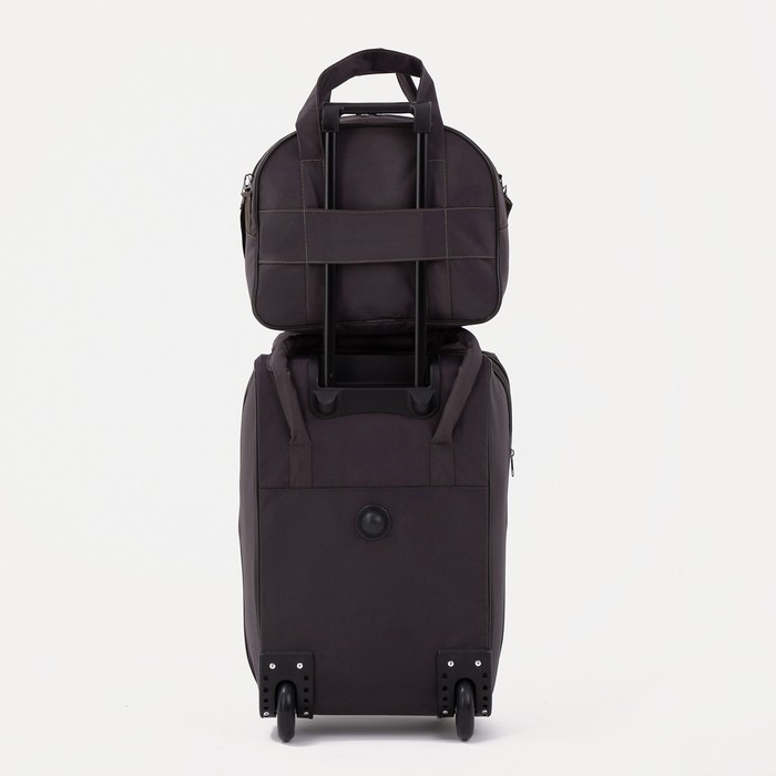 Чемодан малый 20 Чемодан малый 20", сумка дорожная на молнии, цвет хаки