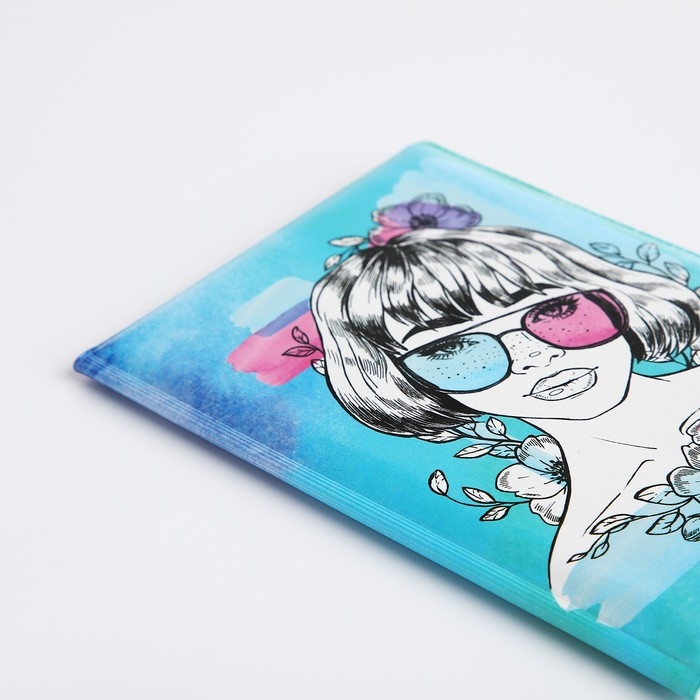 Обложка для паспорта, цвет голубой Обложка для паспорта, цвет голубой