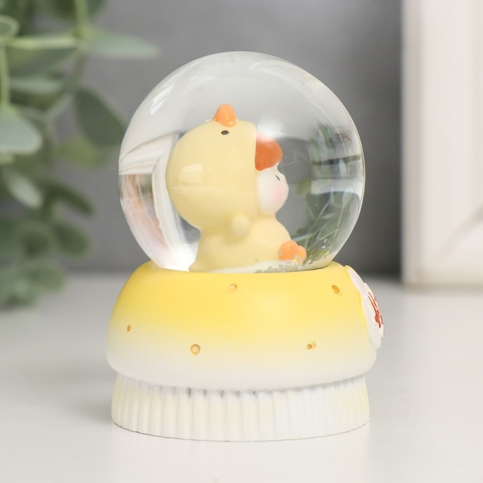 Сувенир полистоун водяной шар свет Сувенир полистоун водяной шар свет "Малыш-пухляш в костюме животного" МИКС 7х5х5 см