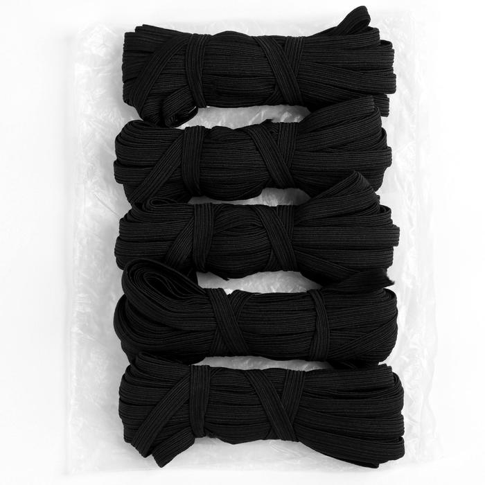 Резинка бельевая, 10 мм, 10 ± 1 м, цвет чёрный, цена за 1 штуку Резинка бельевая, 10 мм, 10 ± 1 м, цвет чёрный, цена за 1 штуку